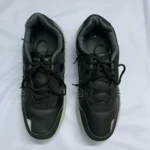 black and grey lace-up sneakers- UK size 8