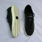 Lacoste Black Leather Sneakers – UK Size 8 - Image 2