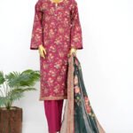 Binsaeed Digital Printed Lawn Stitch Collection 3pcs