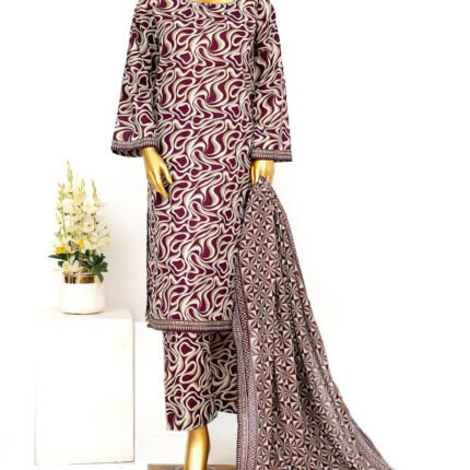 Binsaeed Digital Printed Lawn Stitch Collection 3pcs