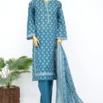 Binsaeed Digital Printed Lawn Stitch Collection 3pcs